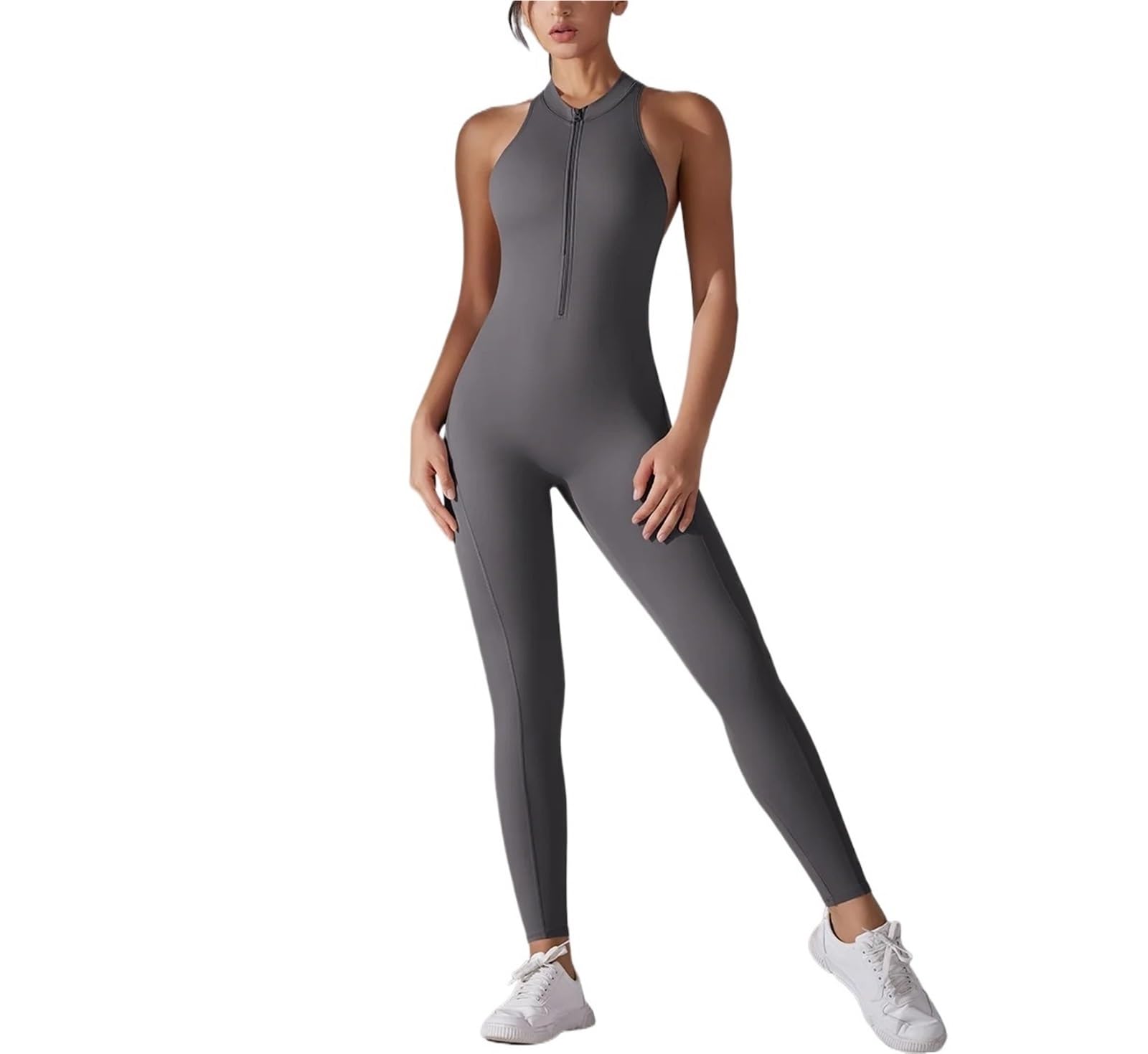 Combinaison de yoga dos nu pour femme - Body gainant pour le ventre et le fitness