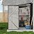 4×8 FT Lean to Storage Shed, Heavy-Duty Outdoor Metal Storage Shed, Garden Tool Metal StorageHouse W/Lockable Door and 2 Air Vents