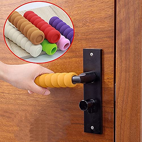 Pxlywltzl Set Of 6 Door Handle Covers，Door Knob Covers Eva Foam，Door Handle Protector，Door Handle Cover For Heat，Antifreeze Hands In Winter， Anti-Collision Child／Kids Safety，Anti-Static #TOP5