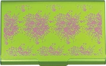 Wellspring Flip Case, Stacy Toile 2406 - Green Floral Pattern, Unisex Adults, Metal Wallet Case with Flip Top Closure