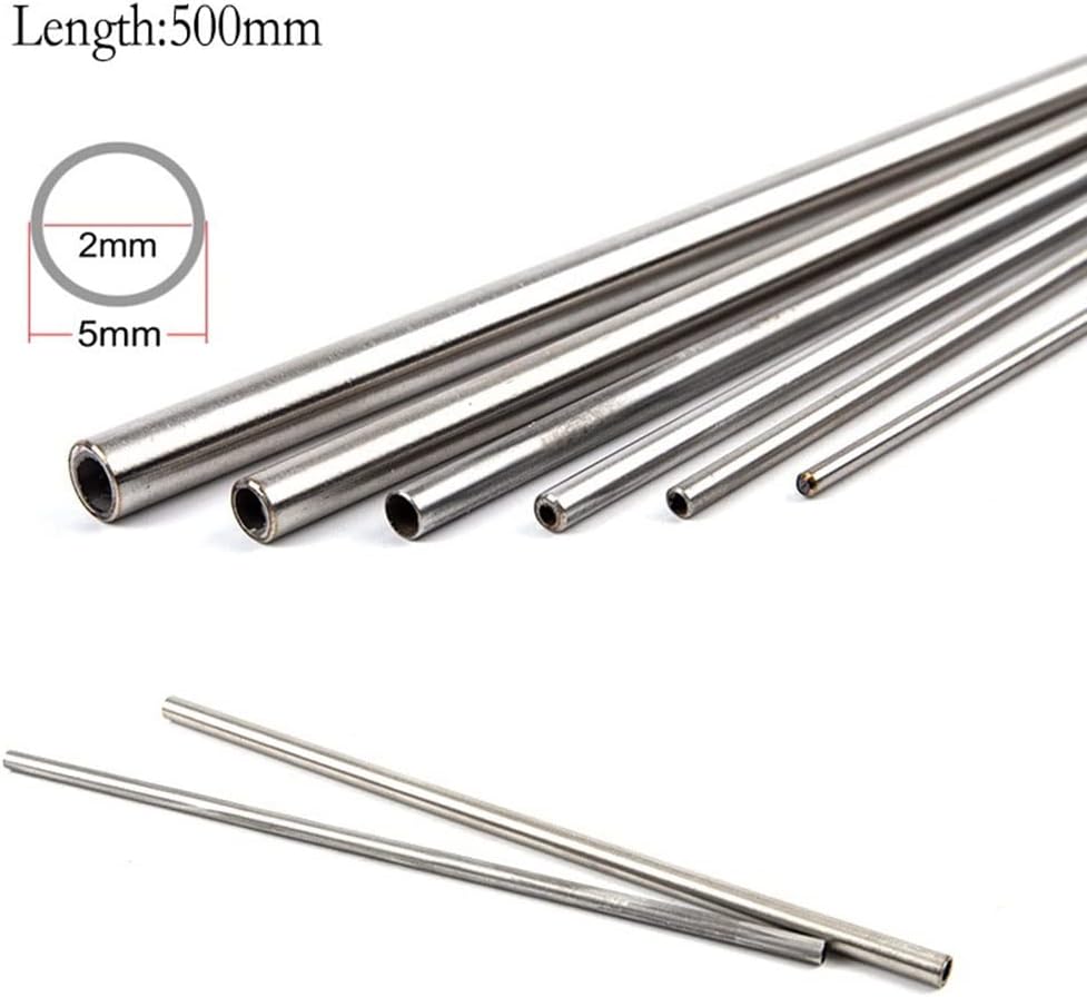 1pcs 500mm Seamless Stainless Steel Capillary Tube, 1mm 1.5mm 2mm 3mm 4mm 5mm 6mm 8mm 10mm 12mm Metal Steel Pipe(12x11mm)