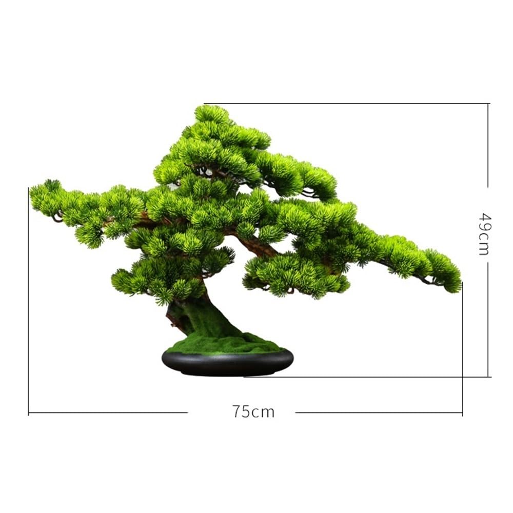 Artificielle Bonsaï Aménagement paysager de Bureau d'hôtel Chinois Feuilles de cyprès artificielles Ornements de bonsaï en Pot Bonsaï Artificiel Plante Artificielles