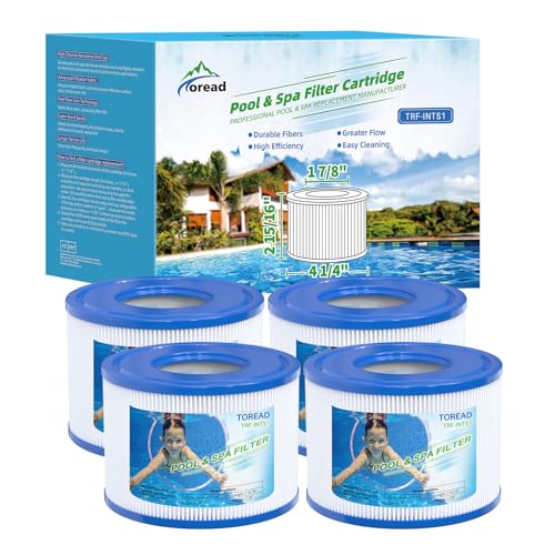 TOREAD Paquete de 4 filtros PureSpa de Repuesto Tipo S1 para Cartuchos de Piscina de fácil Ajuste, Filtro de SPA 11692