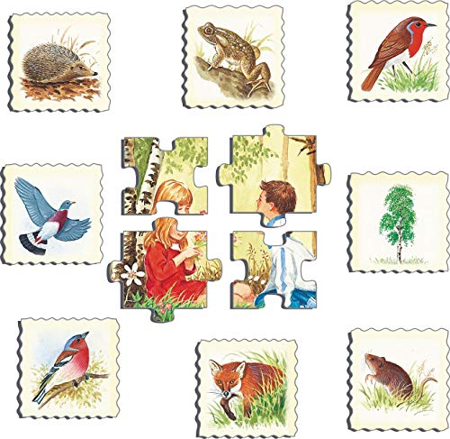 Larsen NA4 Natur-Puzzle: Wald, Polnisch Ausgabe, Rahmenpuzzle mit 48 Teilen