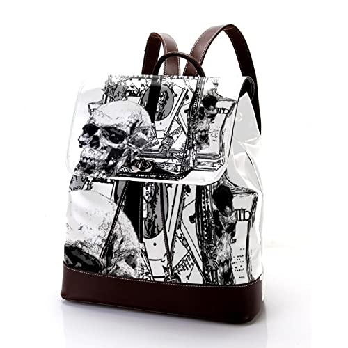 Sac à dos adolescentes en cuir multicolore avec lettres - 3