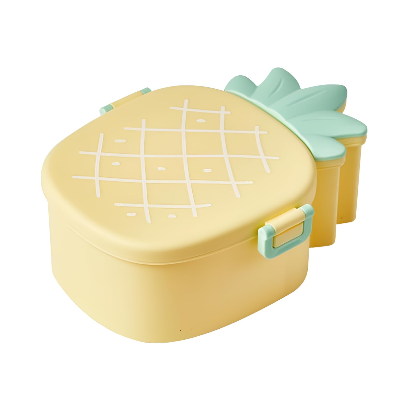 Oblivion Cute Pineapple Shaped Kids Lunch Box, Fun, Eco-Friendly Bento Container with Microwave-Safe Fork, Spoon and Snack Storage for School or Office (Pack of 1, Plastic) (B0CWH2KCQX) Amazon Price History, Amazon Price Tracker