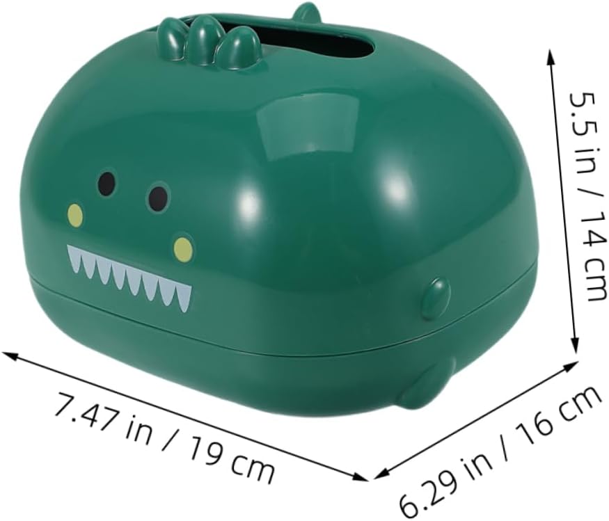 SOLUSTRE Unique Creative Animal Car Tissue Box Plush Dinosaur Paper Boxes Fun Tissue Dispenser for Home image 2