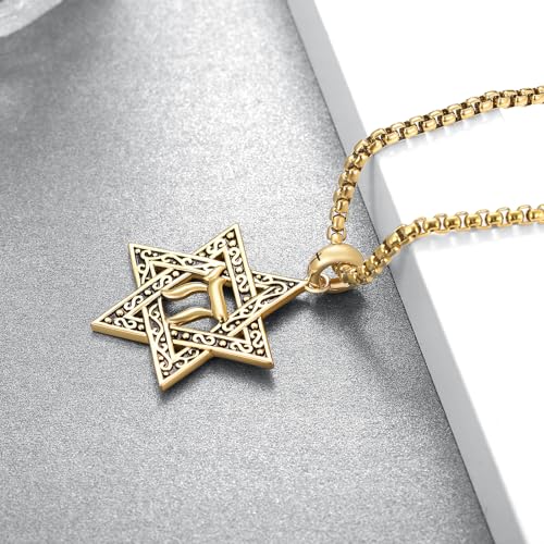 Star of David Necklace 925 Sterling Silver Star of David Necklace for Men Women Jewish Jewelry Gifts for Men Women3