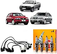 Kit de Velas e Cabos de Velas Vw Gol Saveiro Parati 1997 À 2002 1.6 1.8 2.0 AP/MI ILMV18 - NGK