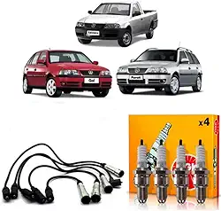 Kit de Velas e Cabos de Velas Vw Gol Saveiro Parati 1997 À 2002 1.6 1.8 2.0 AP/MI ILMV18 - NGK