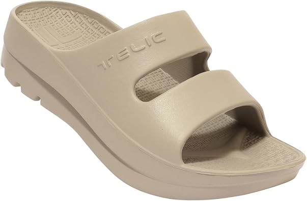 TELICTelic Authentic Comfortable Sandals Relax Sandals W-Strap Slide Cushioning Arch Support Shock Absorption Thick Sole Sports Fashion Comfort