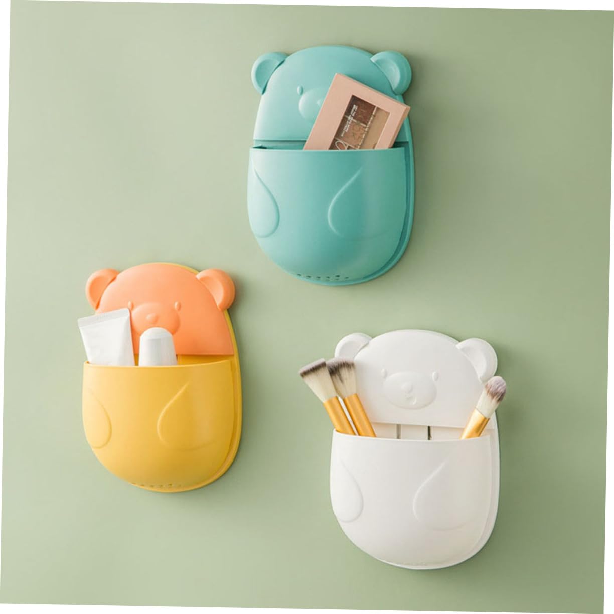 DECHOUS 3Pcs Wall Mounted Organizer Multi Functional Storage Holder for Bathroom Office and Saving Tool Storage Boxes