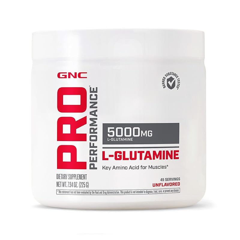 GNC Pro Performance Suplemento de L-Glutamina em Pó 5.000 mg, 30 porções
