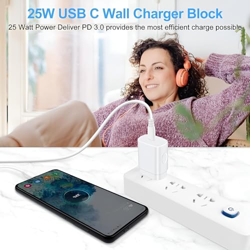 Image of 25W Type C Super Fast Samsung Charger with USB C to C Pin Cable for Galaxy A16|F16|M16|A06|F06|M06|A15|F15|M15|A05s|F05|M05|M35|F35|A35|A14|F14|M14|5G Mobile Support 25-watt typec Charging Adapter