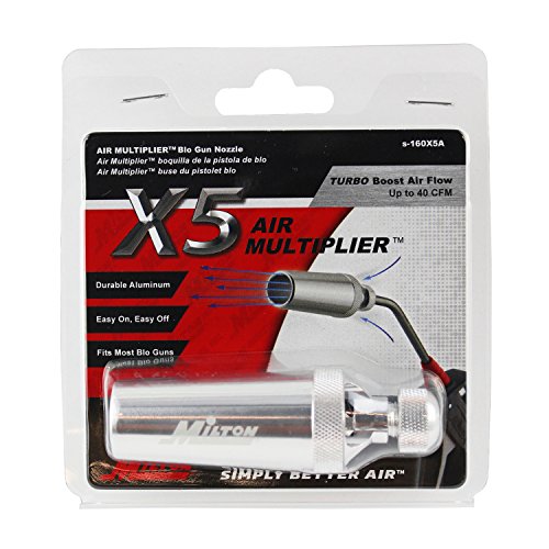 Milton S-160X5A High Flow Venturi Air Multiplier Blow Gun Nozzle - Aluminum