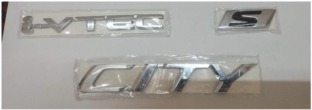 CAR Badge Emblem Monogram Logo Decals wrap Sticker Symbol 3D Compatible with City IVTEC I-VTEC KIT30