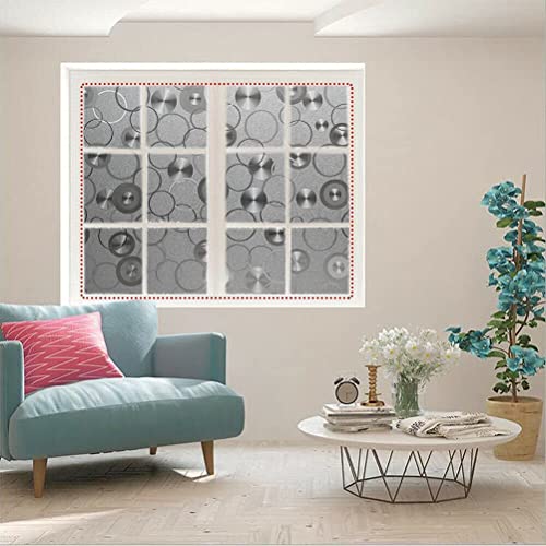 Image of SUNBIRD Window Film Privacy Colorful Window Sticker, Decorative Window Vinyl, Adhesive Home UV Blocking, Heat Insulation Static Cling for Bathroom Office (24 X 147 INCHES, Diamond Rings)