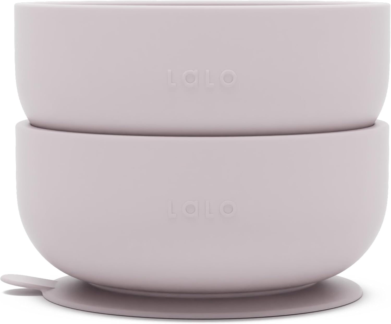Lalo Suction Bowls - 2 Pack, 100% Silicone Non-Toxic BPA-Free Baby Bowls with Suction Base To Prevent Accidental Tip-Overs - Silicone Bowls For Babies And Toddlers - Lavender