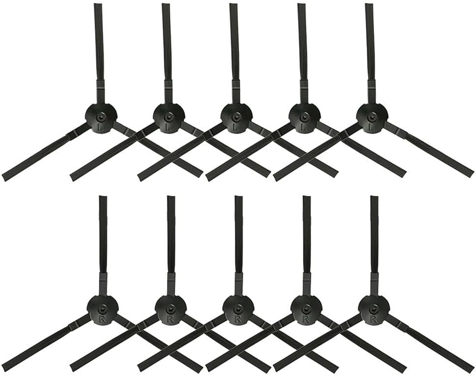 For ILIFE A12 Pro Robot Vacuum Replacement Side Brush Set, 4 or 10 Pieces, Compatible with V9 Series and G9 Series, Nylon Plastic Material (10 PACK)