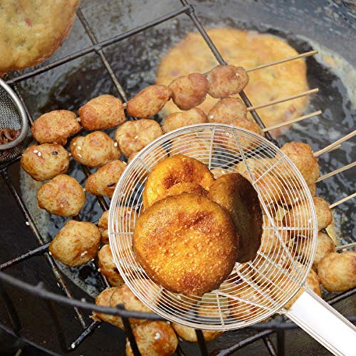 HEMOTON Coador Concha Fritura Coador Escumadeira Fio de AÃ§o InoxidÃ¡vel Colher para Fritar Alimento
