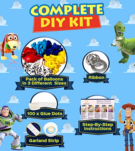 100Pcs Easy Diy - Toy Story Balloons Garland Kit & Arch For Toy Story Birthday Party And Baby Shower Decorations - Toy Story Balloons Latex With Cow Pattern For Woody And Buzz Lightyear Theme Supplies #TOP5