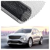 Rhombic Hole Car Grill Mesh Shielding Gravel Grille Guard,40'X13' Grill Inserts Mesh Trimmable Desired Shape,Universal Front Bumper Grill Replacement for Spoiler Bumper Car Decor (6x12 mm)