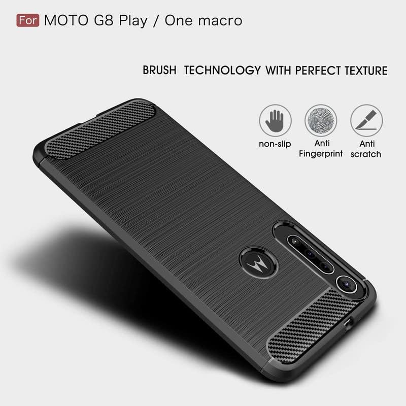 Image of Hybrid Carbon Fiber Back Case for Moto One Macro (Black)