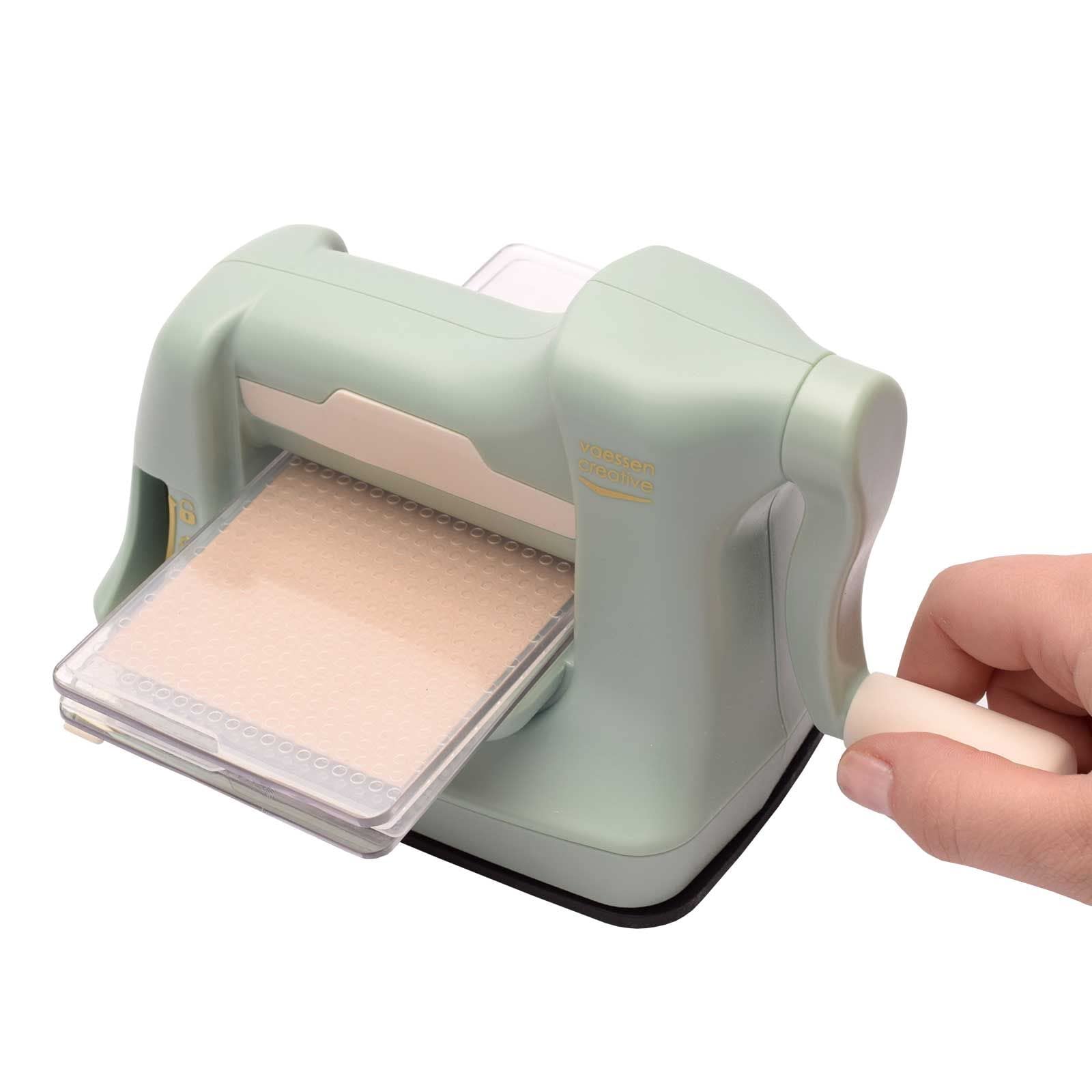 Vaessen Creative Stanz- und Prägemaschine Cut Easy Mini - 7, 5 cm - Mintgrün - Bastelzubehör zum Prägen, Scrapbooking, DIY, Karten Basteln und Journaling