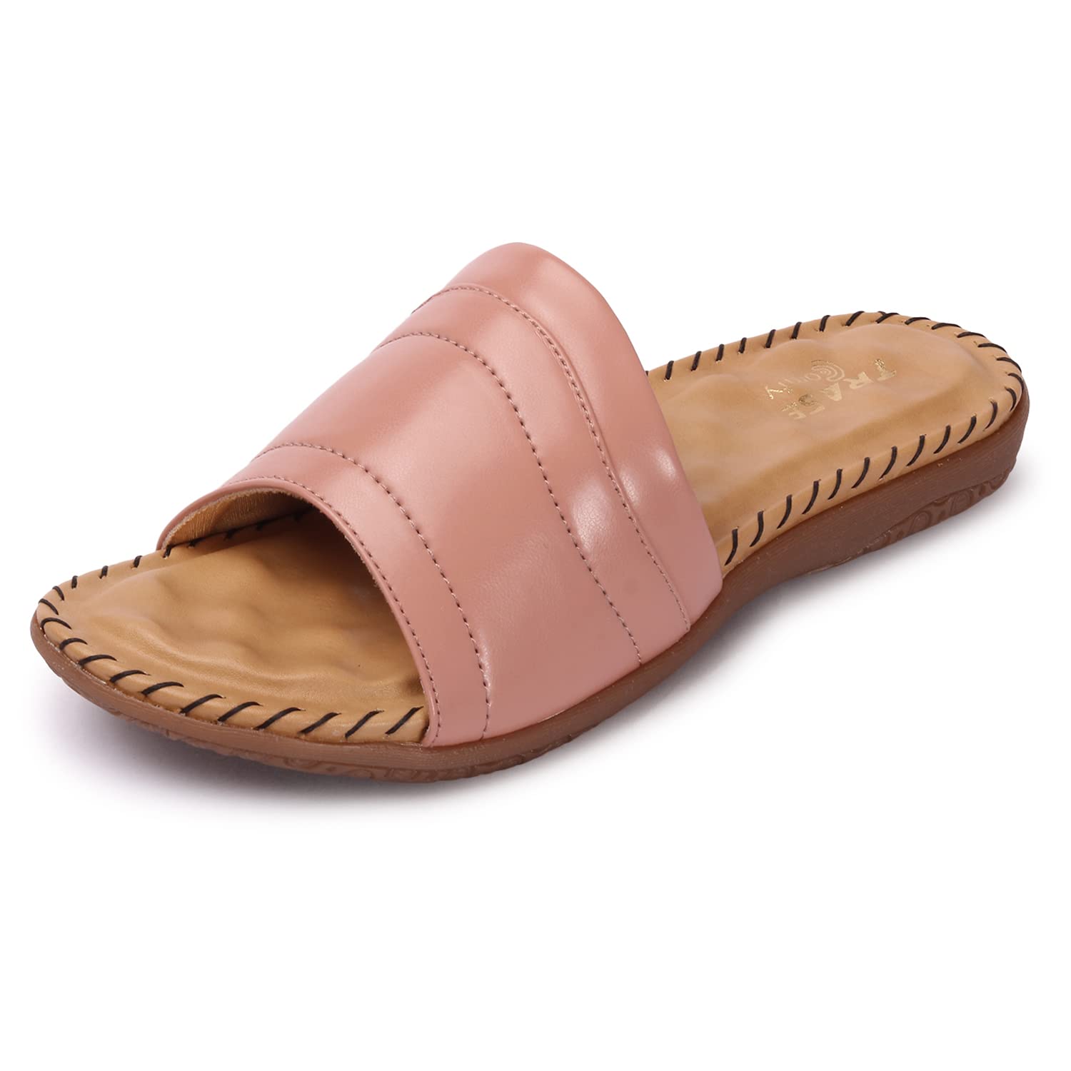 TRASECFY-VI Women's Flat Slippers | Doctor Ortho Comfortable Chappal for Women & Girls | Light weight, Soft Footbed & Stylish | Diabetic & Orthopedic Footwear, Good for Knee & Foot Pain