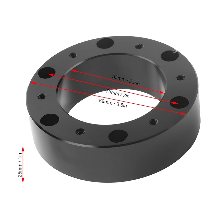 12.5MM Ultra-Thin Steering Wheel Spacer - Aluminum Hub Adapter