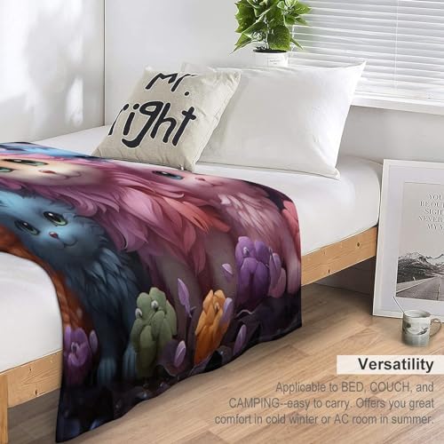 Couverture renard douce flannel finitions soignées - 7