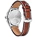 Citizen Men's Eco-Drive Weekender Garrison Field Watch in Stainless Steel with Brown Leather Strap, Blue Dial (Model: BM6838-17L)