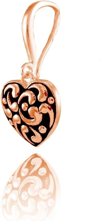 Sterling Silver Oxidized Vintage Heart Dangle Earrings - Image 2