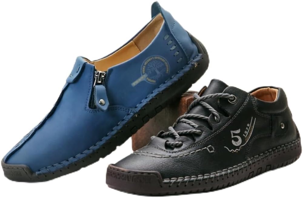 2 Pairs Casual Daily Shoes Combo Pack | Multi-Scene Wear Footwear Set