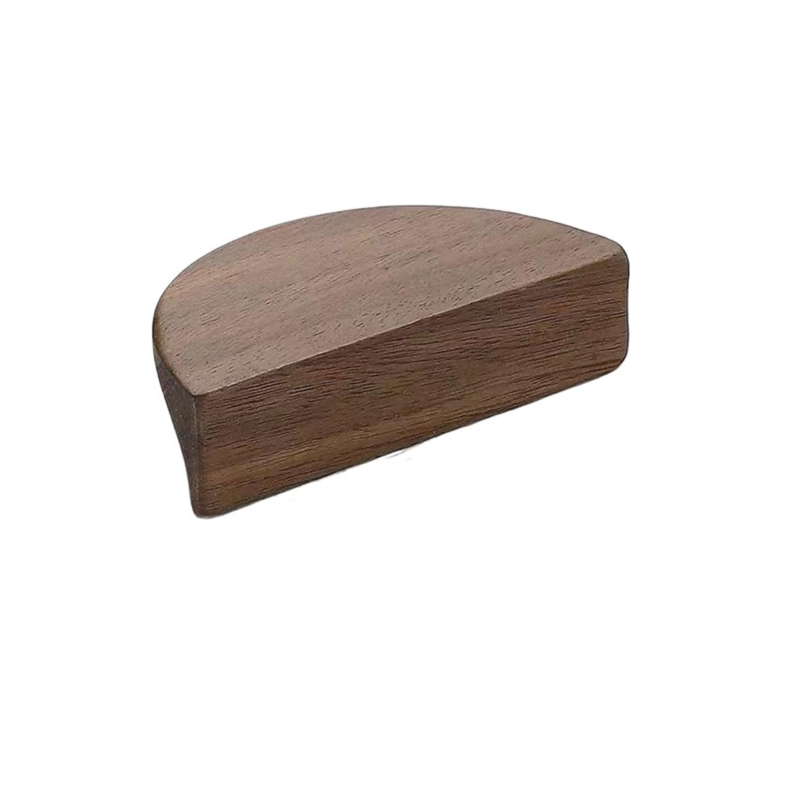 LADFRTYU Wooden Handles 2pcs Wood Door Handle Semicircle Wooden Cabinet Handles Drawer Knobs Wardrobes Hardware Closet(80mm Hole Distance32mm-B)