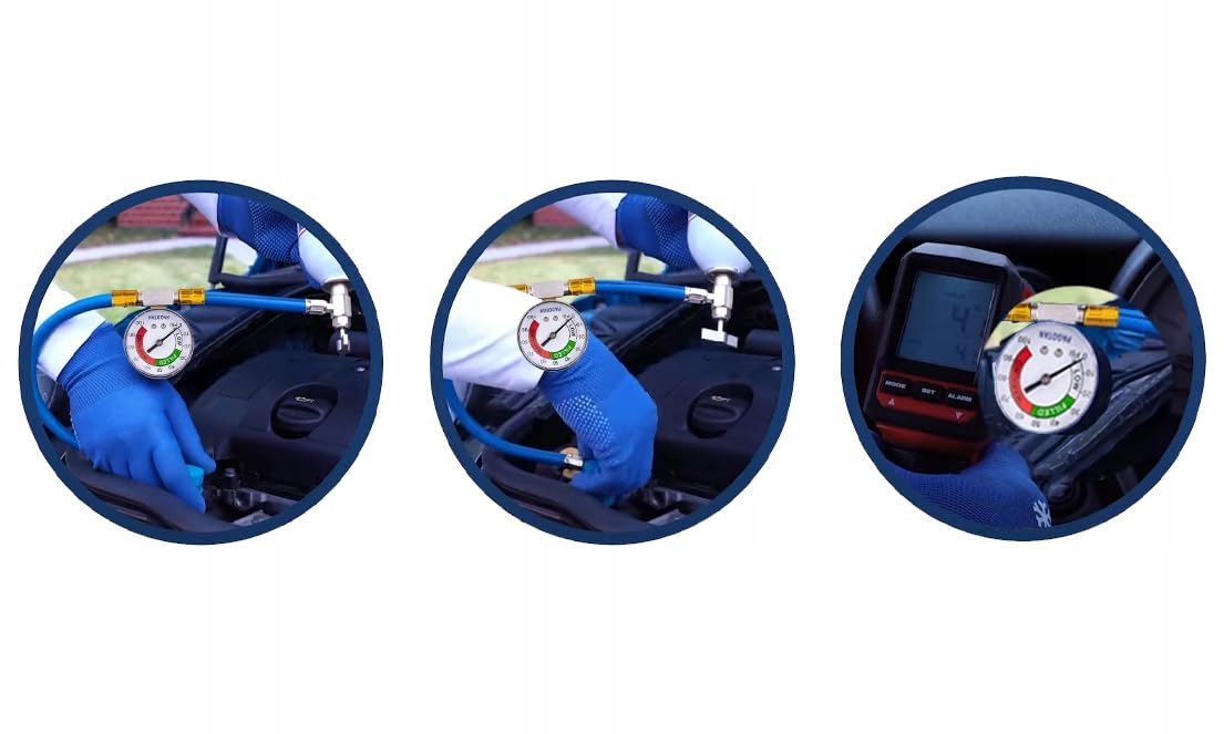 Set di ricarica per aria condizionata R134A + adattatore adatto per condizionatore d'aria per auto - Set di riempimento refrigerante ecologico per veicoli 1994-2016, set completo