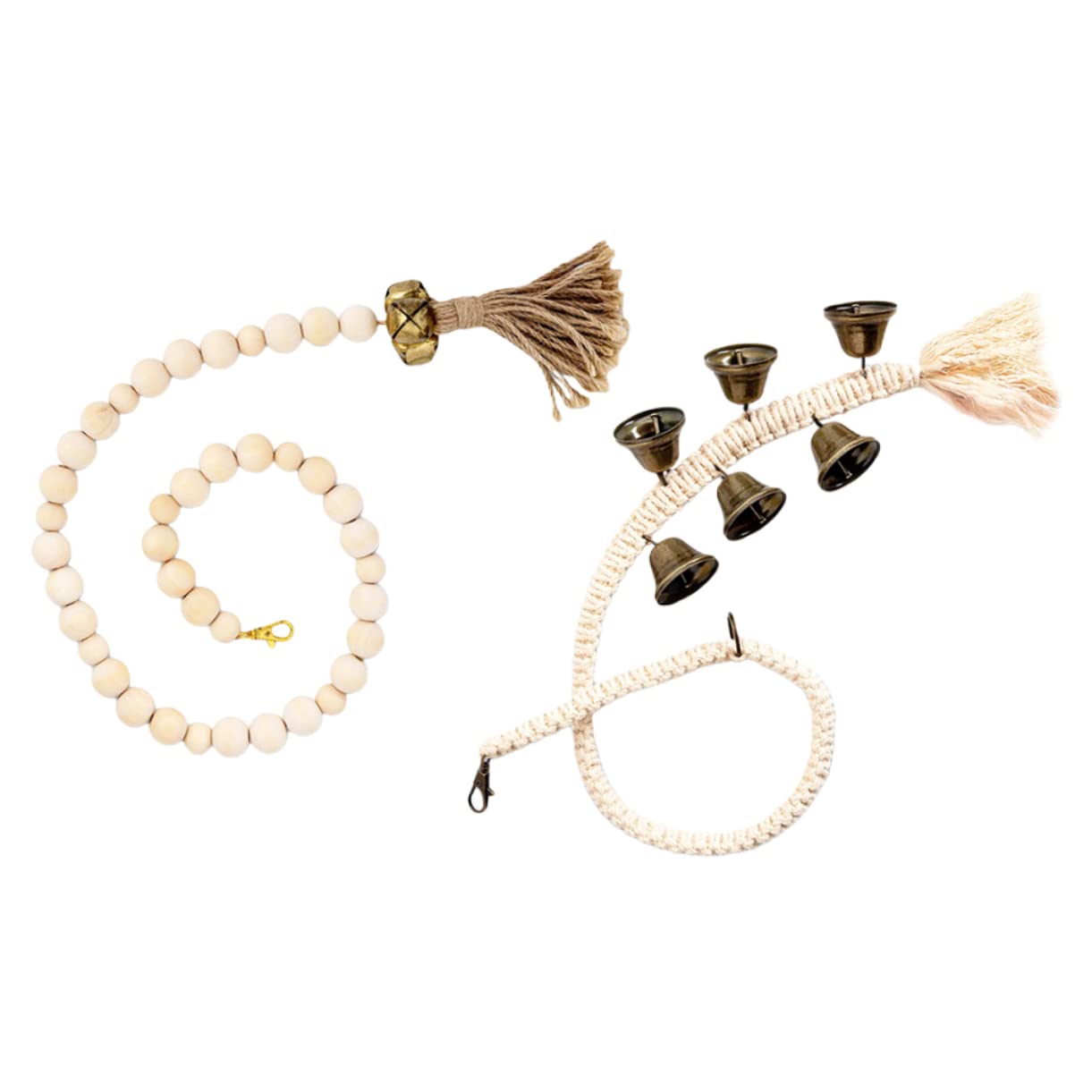 GALPADA 2Pcs Professional Dog Door Bells Durable Hanging Pet Bells for Potty Training Decorative Rope Design for Easy Installation Dog Supplies for Home Use