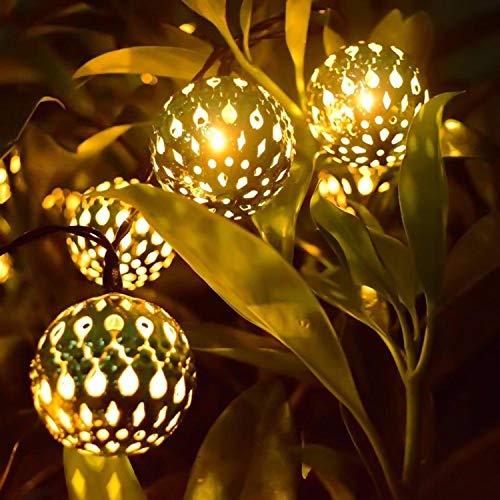 Betus 10Ft 20 Led Moroccan Globe Led Fairy String Lights - Battery Powered Party Hanging Waterproof Lights Decor For Christmas, Garden, Porch, Patio, Indoor & Wedding (Warm White) #TOP6