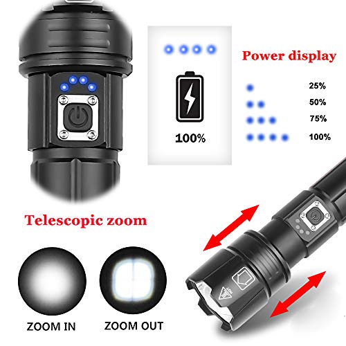 image for BESTSUN USB Rechargeable LED Flashlight, CREE XHP70.2 Powerful Flashli