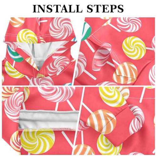 KLL Colorful Sweet Lollipop Candy Unisex Girls Boys Sweatshirts Sweater Casual Pullover Hoodie Kangaroo Pocket3