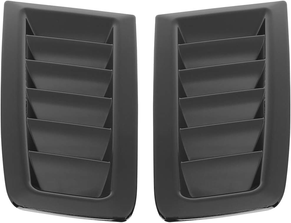 X AUTOHAUX Pair Vent Scoop Decorative Hood Bonnet Vent for Ford Focus - Gloss Black Style