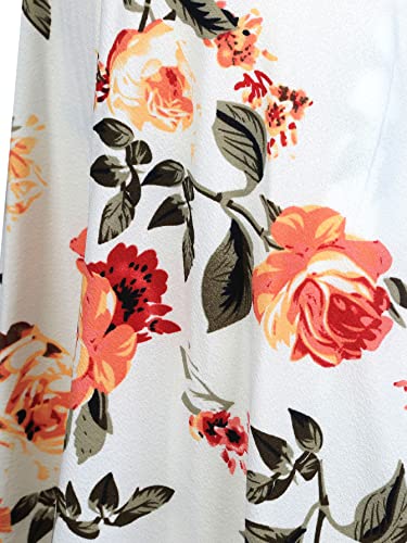 Image of oxiuly Wedding Church Vintage Cocktail Dresses with Pockets Summer Casual Floral Dress for Women Flare376
