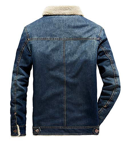 Men's Sherpa Fleece Lined Denim Jacket Trucker Jacket Winter Jean Jacket Cowboy Coat2