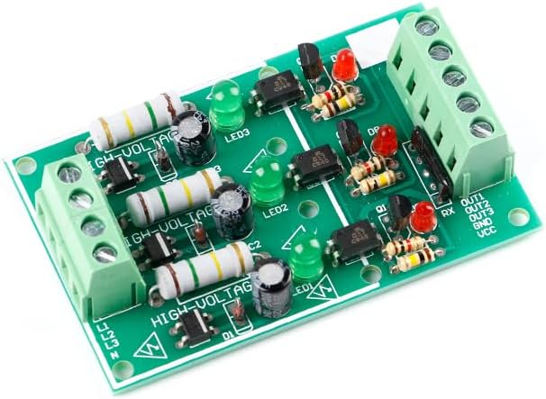 3-Channel AC 220V Optocoupler Isolation Module - AC Detection & Testing Module