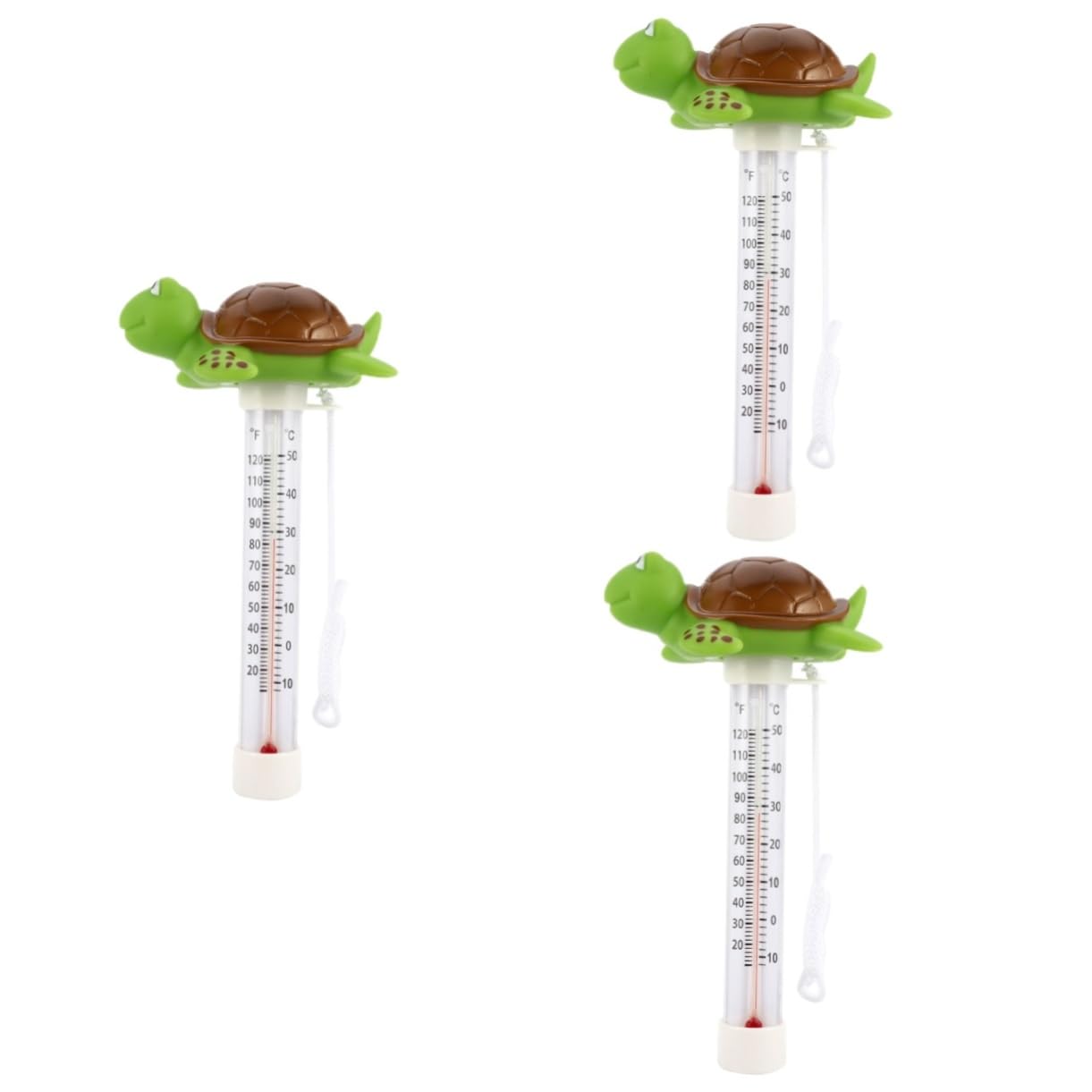 Toyvian 3 Stück Schwimmendes Poolthermometer Langlebigem Temperaturmessgerät für Badewanne Teich und Aquarium Einfache Ablesung Fahrenheit und Celsius Poolzubehör für Familie und Freunde