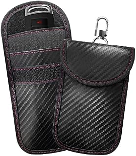 Jsdoin car Key Signal Blocker Pouch, Key Protector Bag,Car Key Signal Blocking Bag for Car, RFID Anti-Theft Signal Blocker,Faraday Pouch for Car Keys Anti-Theft Remote Entry2pack
