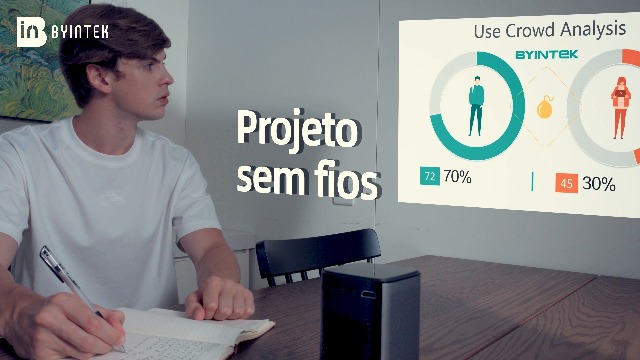 BYINTEK P70 Mini Projetor Portátil com Bateria, Android 9.0 WiFi