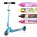 BOLDCUBE Patinete de 2 Dos Ruedas Plegable - Altura Ajustable - Aluminio Monopatín con PU Ruedas - Scooter para Ciudad Niños 3-14 Años (Azul)