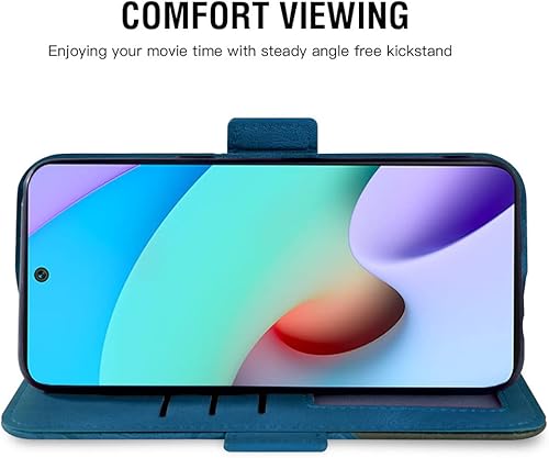 Miniatura 4 de Asuwish Compatible con Xiaomi Redmi Note 11S11 4G Wallet Case Protector de pantalla de vidrio templado, soporte de tarjeta de cuero con tapa para