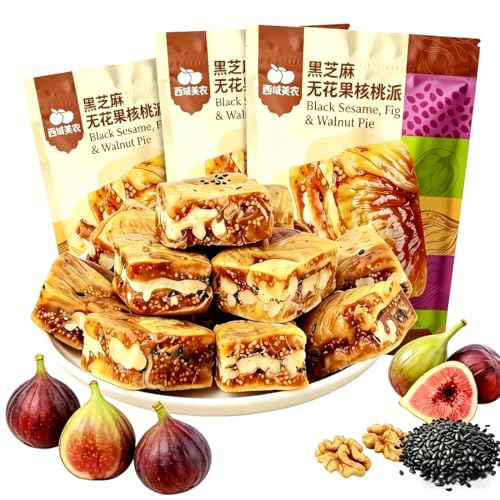 Fig Walnut Black Sesame Pie 158g*3 Bags,About 18-23 Packs